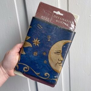 Vintage 90s/Y2K Celestial Moon & Sun Wallpaper Decorative Border SEE DESCRIPTION